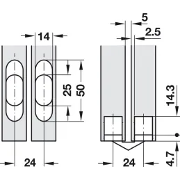 Posebna skrivena šarka za ugradnju VICI