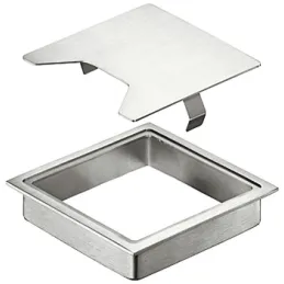 Provod za kabele, 2-dijelni, 90 x 90 mm / Nehrđajući čelik