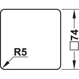 Prolaz za kabele SPACE 80 x 80 mm / Crna mat