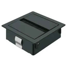 Prolaz za kabele SPACE 80 x 80 mm / Crna mat