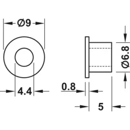 PVC podloška za vijke ručki za staklena vrata - 10 kom / Prozirno