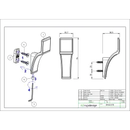 Rustikalna vješalica GAUDO / Crno brušena