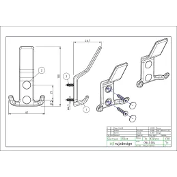 Vješalica BONA / Aluminij