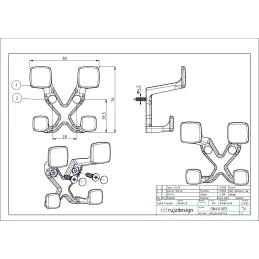 Vješalica SANTOS / Bijela mat