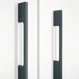 Garderobna ručkica LUNA / Grafitni nehrđajući čelik