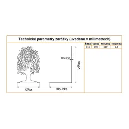 Držač za knjige TREE / Crna mat