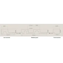 Lamelni dekorativni profil VASCO / Tamni orah