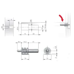 Polica nosač KINTAI - 100 kom / Antracit