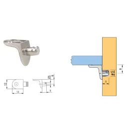 Polična potpora bez klina ST01 / 10 kom