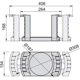 Držač za tanjure / Sivi