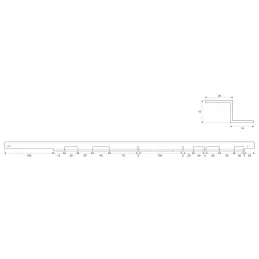 Zaštitni bočni profil za pećnicu L+P / Nehrđajući čelik - par