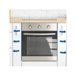 Zaštitni bočni profil za pećnicu L+P / Nehrđajući čelik - par