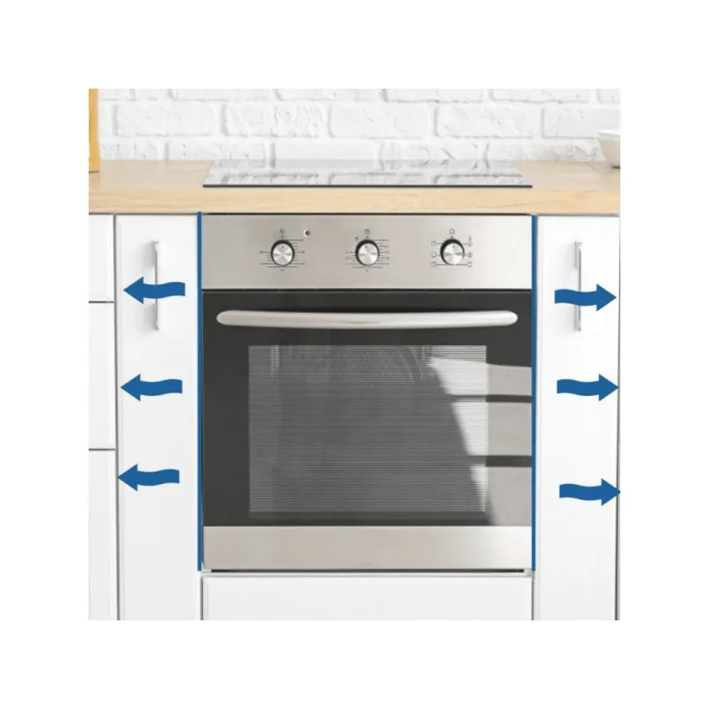 Zaštitni bočni profil za pećnicu L+P / Nehrđajući čelik - par