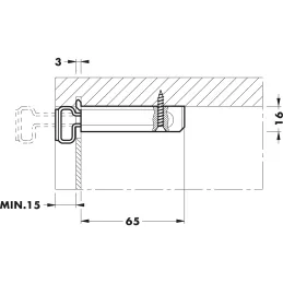 Set okova za vješanje ormarića 806 / L + P