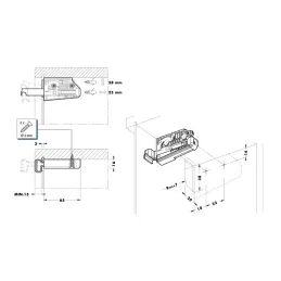 Set za vješanje ormarića 806 s tiplom / L + D