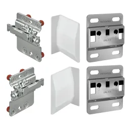 Set za vješanje ormarića 807 s poklopcem - Komplet / Bijela