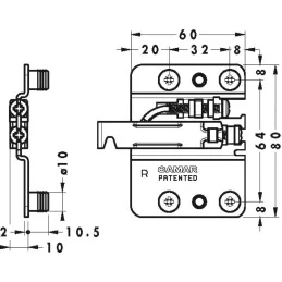 Set za vješanje ormarića 807 s poklopcem - Komplet / Bijela