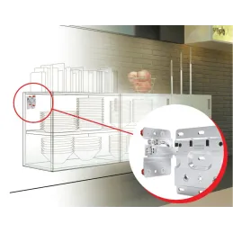 Set za vješanje ormarića 807 s poklopcem - Komplet / Bijela