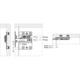Set za vješanje ormarića 807 s poklopcem - Komplet / Bijela