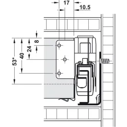 Ladica s bočnom stranom MATRIX BOX P 60 mm / Antracit