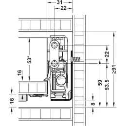 Ladica s bočnom stranom MATRIX BOX P 60 mm / Antracit