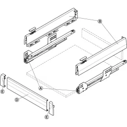 Utičnica s bočnom stranicom MATRIX BOX P 92 mm / Bijela