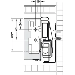 Ladica s bočnom stranom MATRIX BOX P 92 mm / Antracit