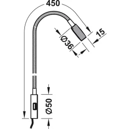 LED svjetlo za namještaj s USB punjenjem Loox LED / Crna mat