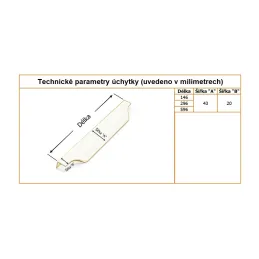 Ručka za rub DANGO / Crna mat