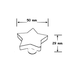 Drvena ručkica STAR / Zelena