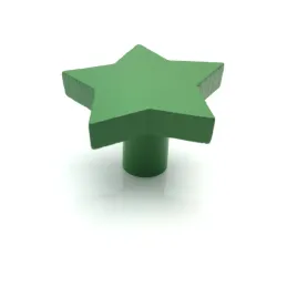 Drvena ručkica STAR / Zelena