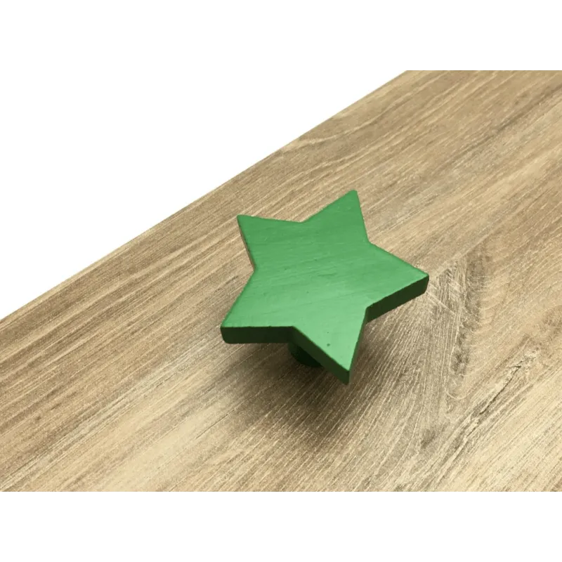 Drvena ručkica STAR / Zelena