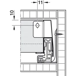 Kuhinjska kutija BLUM - Merivobox "N" / Svilenkasto bijela