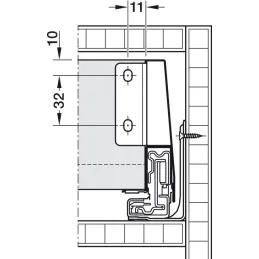 Kuhinjska kutija BLUM - Merivobox "M" 40kg / Svilenkasto bijela