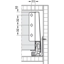 Kuhinjska kutija BLUM - Merivobox "K" 40kg / Svilenkasto bijela