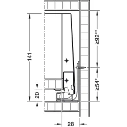 Kuhinjska kutija BLUM - Merivobox "K" 40kg / Svilenkasto bijela