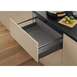 Kuhinjska kutija BLUM - Merivobox "E" s relingom 40kg / Orion siva