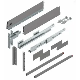 Kuhinjska kutija BLUM - Merivobox "E" s relingom 40kg / Indij siva