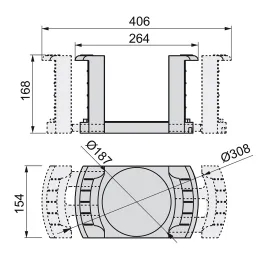 Držač za tanjure IDEAL / Siva