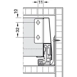 Držač naslona za MERIVOBOX "M" / Orion siva