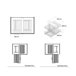Kutni žičani sustav MAGENTO / Antracit