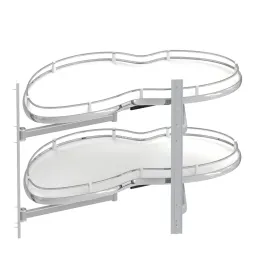 Kutna torbica za pojas BEAN s prigušenjem / Bijela - krom