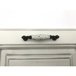 Ručka MOET / Porculan s motivom - starocrna