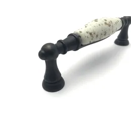 Ručka MOET / Porculan s motivom - starocrna