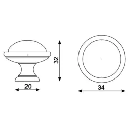 Ručka za namještaj MOET / Porculan s motivom - starocrna