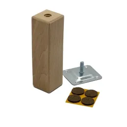 Drvena nogica za namještaj 45x45 AGOS / Lakirani bukva