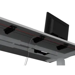 Držač za kabele s 3 reda / Crna mat