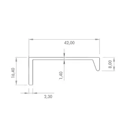 Profil ručke CANSAS 3m / Crna mat