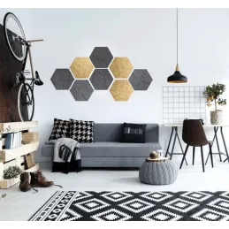 Dekorativni element za zid / Baršunasto zlatni