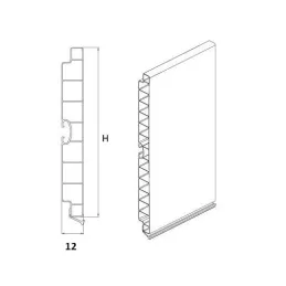 Plastična kuhinjska podnož / Brušeni aluminij